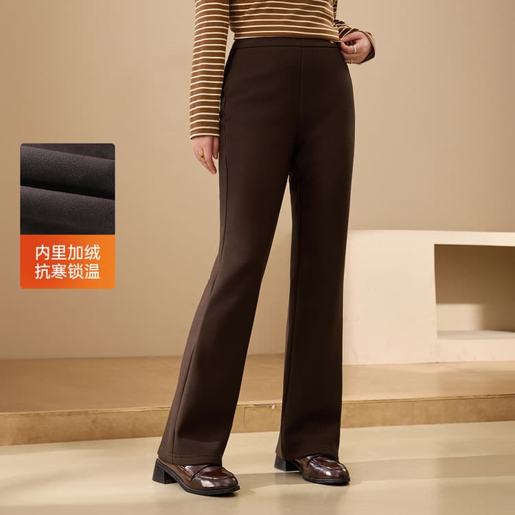 Long and Short Version Fleece-Lined Supermodel Pants Thick Knitted Velvet Pants Xianli Xiu Plus Size Women's Winter New Arrival