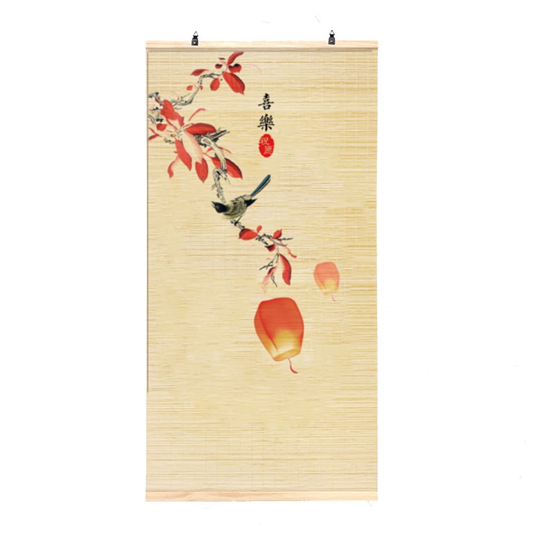 Factory Direct Sales with Drop Shipping Support, Living Room and Bedroom Accent Wall Bamboo Blinds, Custom HD Image Printing for Personalized Production
