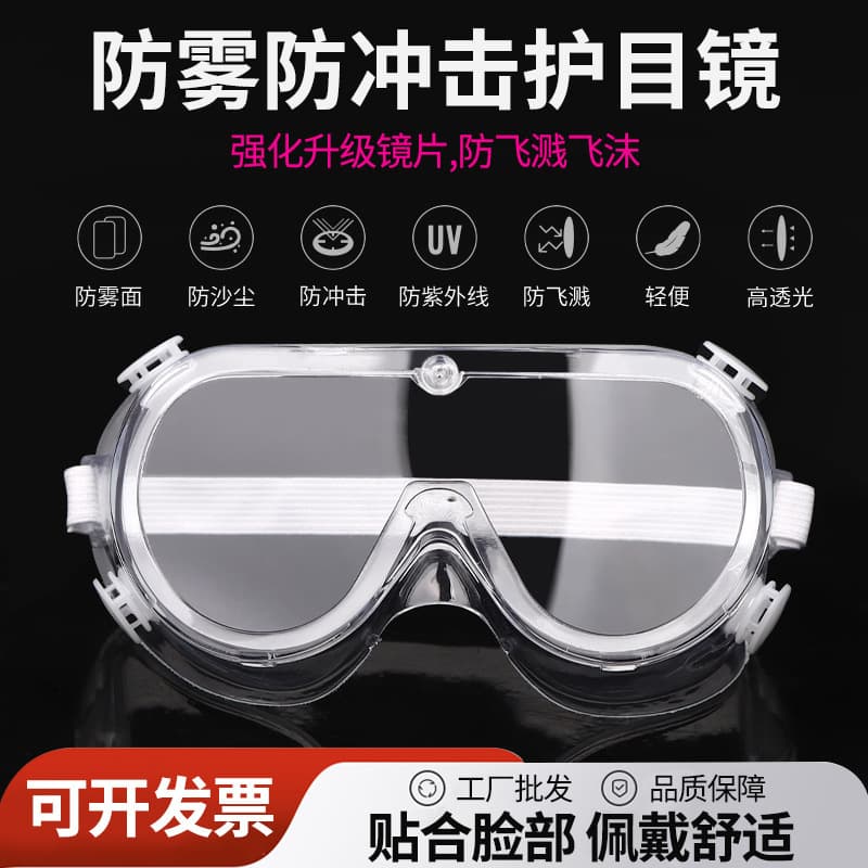 Manufacturer Anti-Fog Goggles Impact-Resistant Clear Protective Eyewear Anti-Sand Anti-Dust Anti-Saliva Labor Glasses HD