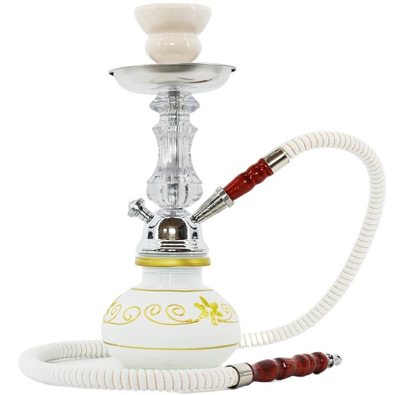 Hookah accessories cross-border Amazon small iron gun single tube acrylic pot Arabian style glass pot set