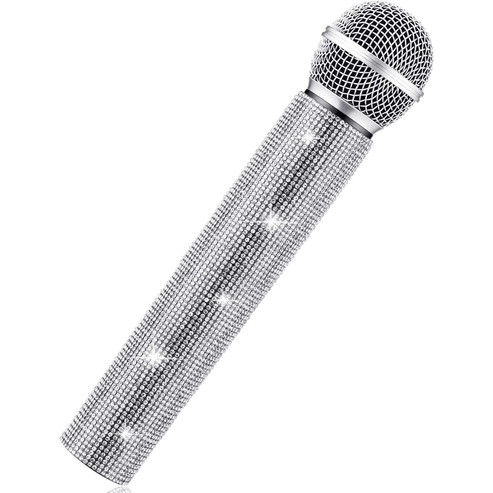 Diamond-Studded Microphone Cover for Training, Performance, and Children's Use (Microphone Not Included)