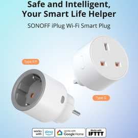 Sonoff S60 TPG British Wifi Smart Socket Power Statistics Remote Control Voice Timing Socket
