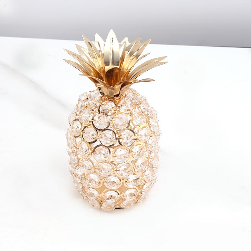 Nordic Style Candle Holder Decoration, Golden Light Luxury Crystal Home Living Room Dining Table Decoration, Romantic Crystal Retro