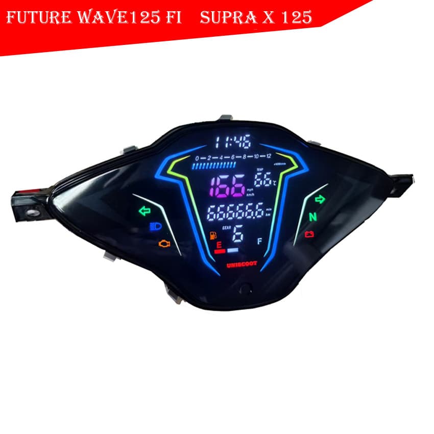 FUTURE (WAVE125 FI) Motorcycle SUPRA X125 Instrument Cluster with Automatic Brightness Adjustment Speedometer