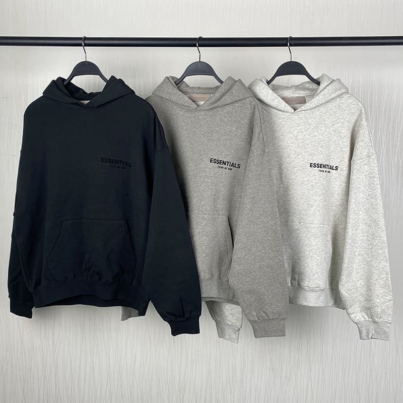 Factory Direct Eight Seasons 22SS FOG Flocked Hoodie ESSENTIALS Cross-Border Streetwear Hot Sale