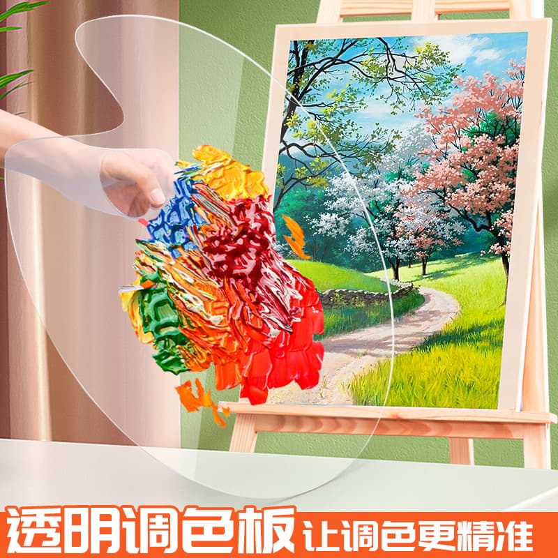 Acrylic Transparent Palette Professional Art Student for Chinese Painting Oil Pastel Watercolor Mixing Palette Art Supplies