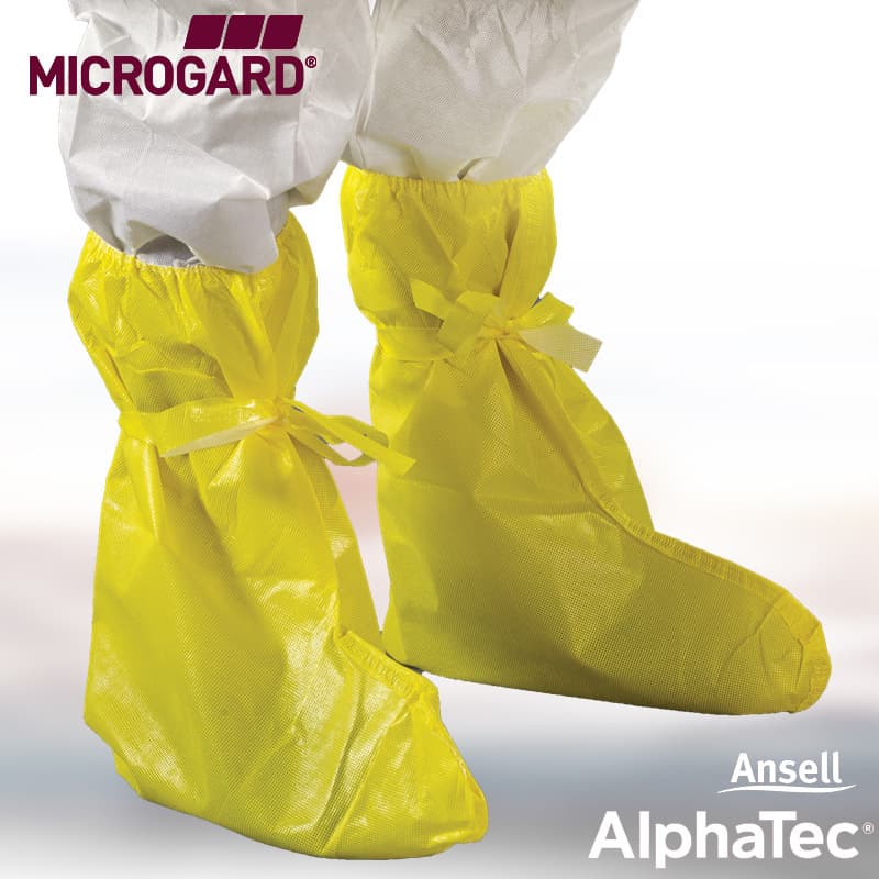 Microguard 3000 Chemical-Resistant Boot Covers 406 Acid and Alkali Resistant Foot Covers Anti-Chemical Splash Industrial Chemical-Resistant High-Top Shoe Covers