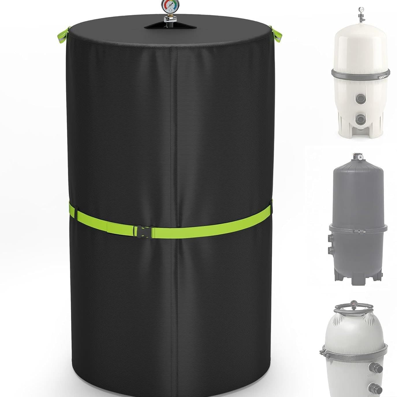 Heavy Duty Universal Pool Filter Cover Compatible with Most Inground and Above Ground Cartridge and DE Filters