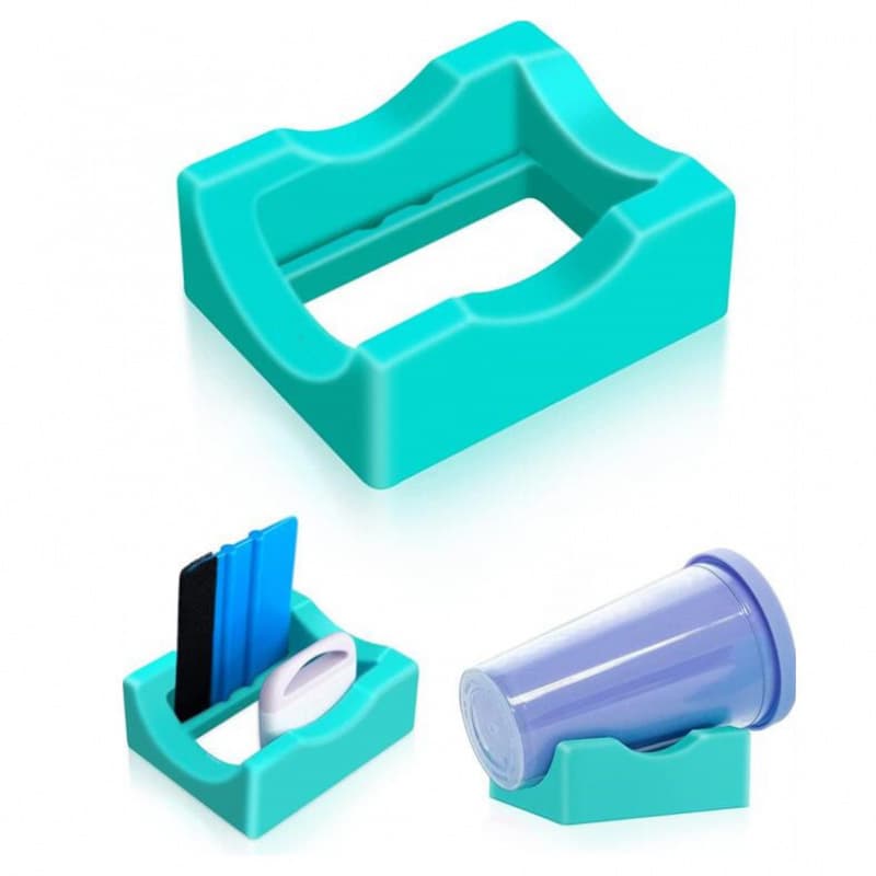 Cross-border Simple Convenient Small Silicone Cup Holder Mug Protector Insulated Cup Mat Square Non-slip Glass Cup Stand