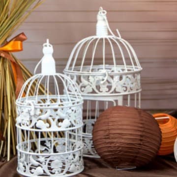 Wrought iron decorative birdcage, European-style wedding window display prop, wedding photography prop, white large size