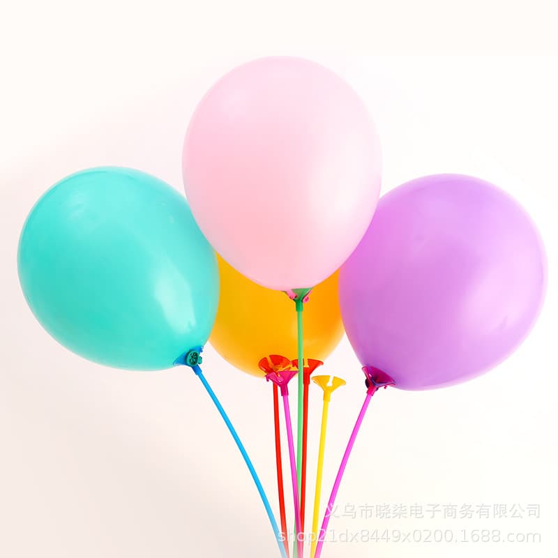 40cm transparent latex balloon support pole, thickened and colored, balloon support pole, balloon holder pole