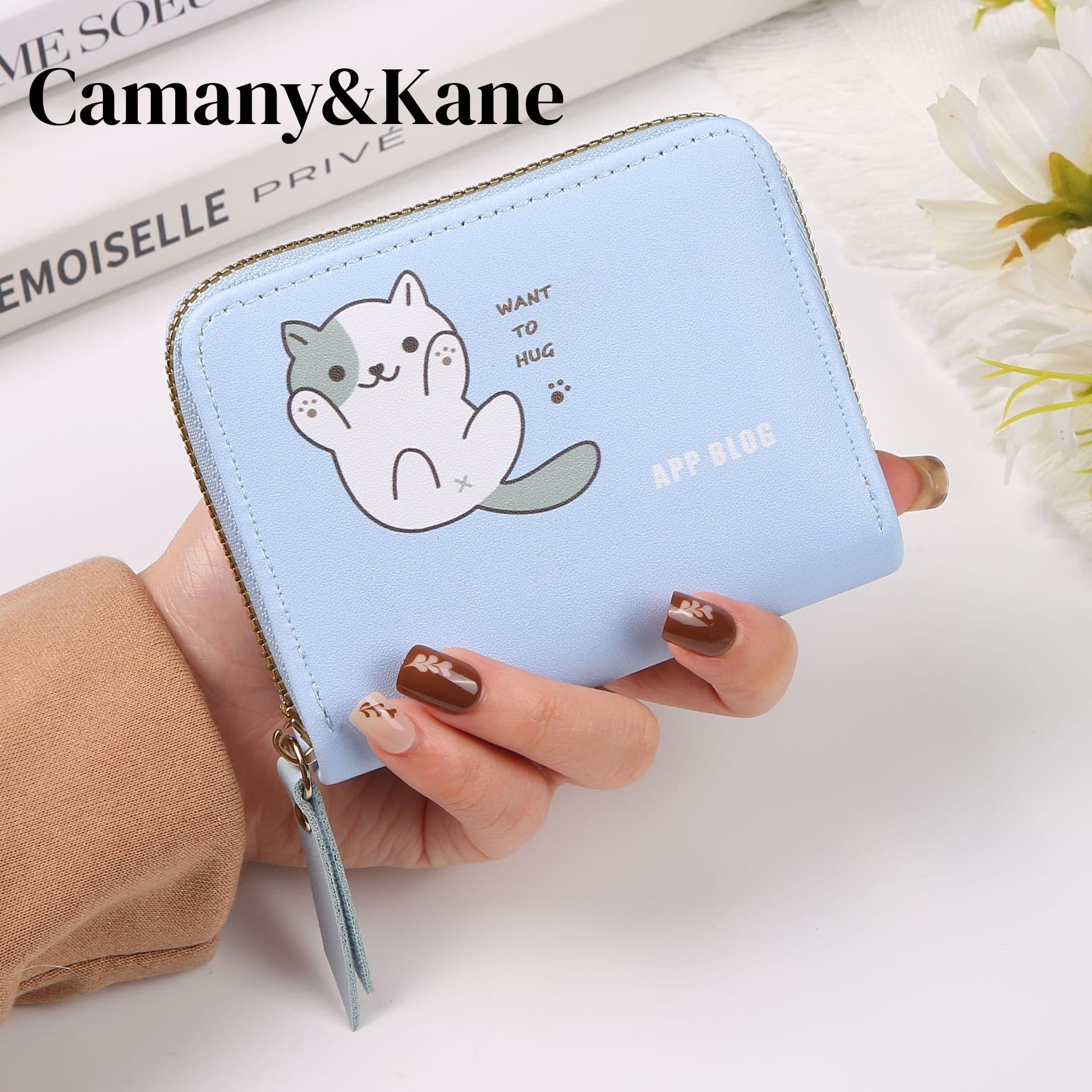 Japanese girlish niche design ins multi-card slot card bag wallet all-in-one bag for women new simple zipper style