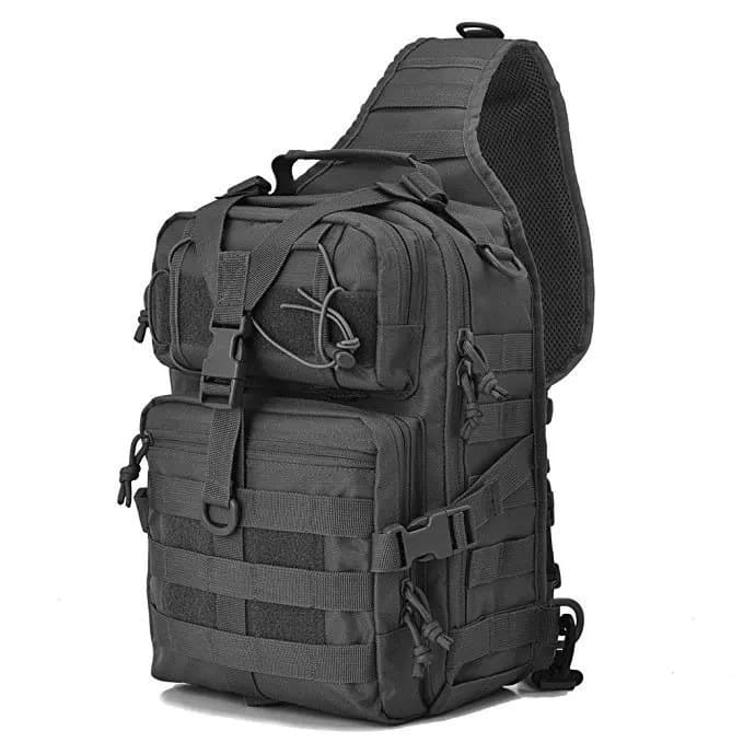 Outdoor Casual Travel Water-Repellent Wear-Resistant Single-Shoulder Crossbody Backpack Hiking Cycling Sports Multi-Functional Tactical Chest Bag