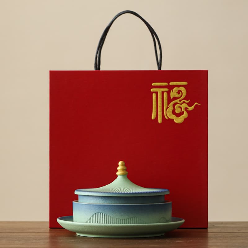 Palace National Trend Cultural Creative Temple of Heaven Fruit Plate, Mid-Autumn National Day Festival Gift, Home Plate, Wedding Gift Box Business