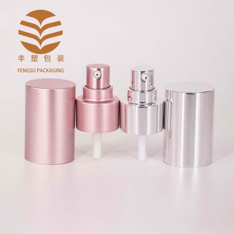 24-Tooth Step-Type All-Inclusive Electrochemical Aluminum Lotion Pump with AS Transparent Cover, Cosmetics Foundation Pump Head