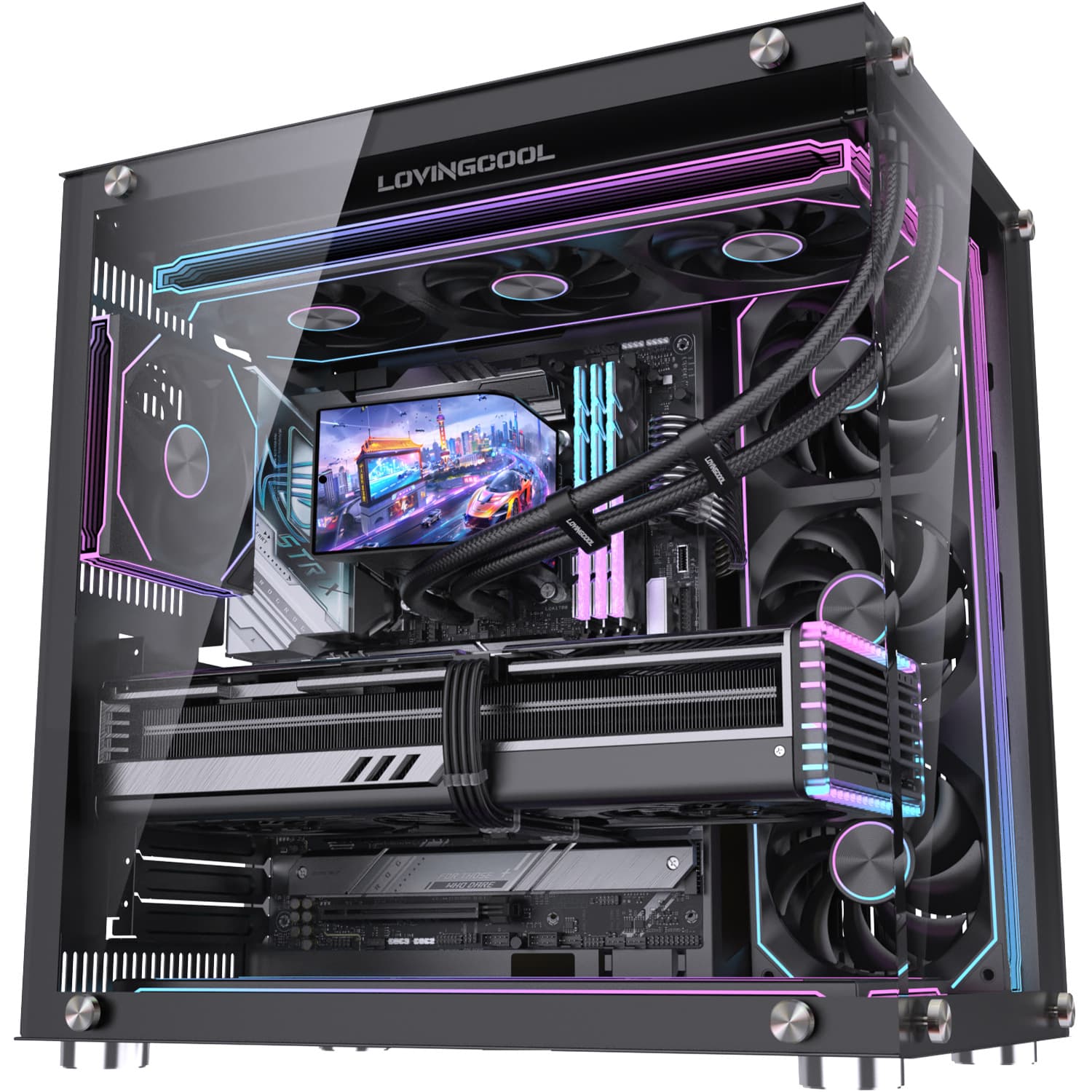 Rayleigh Cool 6.67-inch Curved Screen Water Cooling Custom LCD Display ARGB Color-Changing All-in-One CPU Cooler