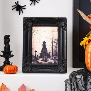 Halloween Vintage Photo Frame Resin Tabletop Ghost House Scene Prop Festival Decoration Desktop Art Frame Wholesale