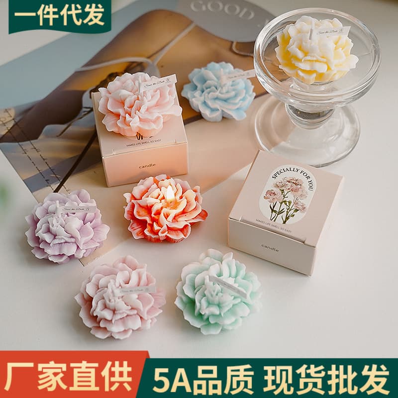 Handmade Aromatherapy Candle in the Shape of Fake Flowers for Teachers' Day Gift Scenic Island Brand Full Refinement Soy Wax