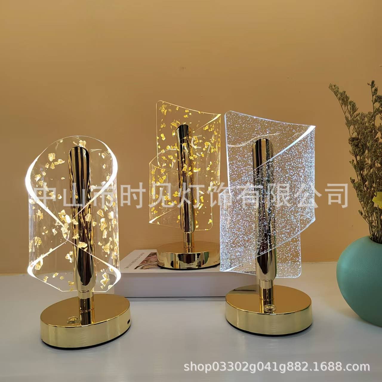 Factory Direct Creative Acrylic Decorative Bedside LED Ambient Table Lamp Minimalist Rechargeable Night Light for Bedroom