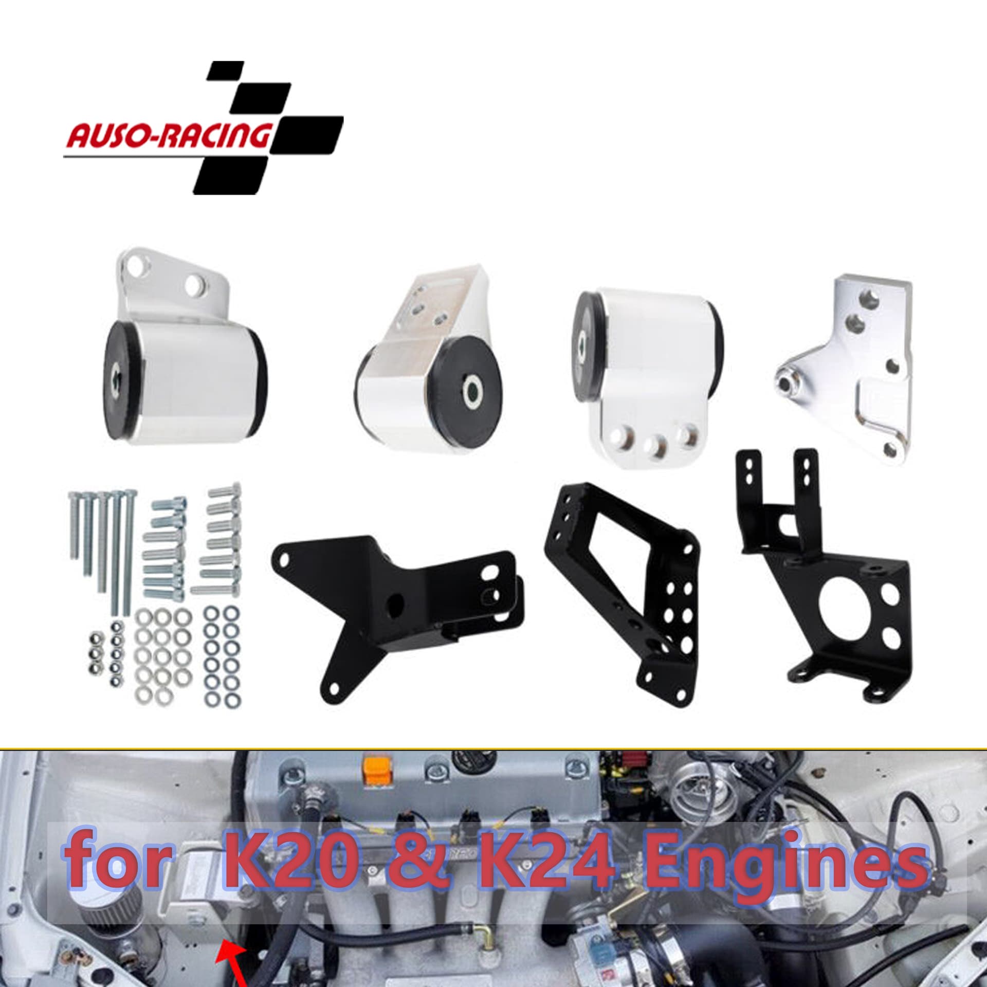 eBay Modified Engine Mount Bracket K-Swap for Honda Civic 92-95 EG K20 K24