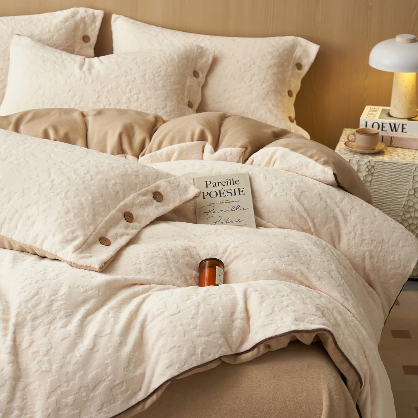 Winter Thickened Warm Milk Fleece Bedding Set, New 2026 Coral Fleece Fitted Sheet and Duvet Cover Set