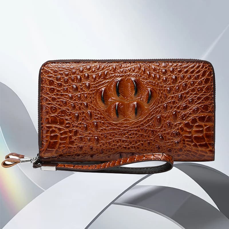 2026 Cross-Border Summer New Men's Bag Crocodile Texture Wholesale Clutch Large Capacity Handheld Wallet