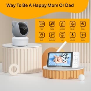 Cross-border Supply HD 5-inch Tuya Smart Baby Monitor Wireless WiFi Two-way Talk Night Vision Care