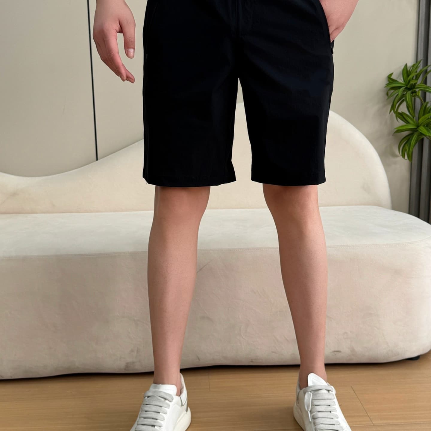 Longjia Thin Ice-Feeling Quick-Drying Shorts Loose Slim Zipper Commuting Daily Running Fitness Casual Shorts 6209