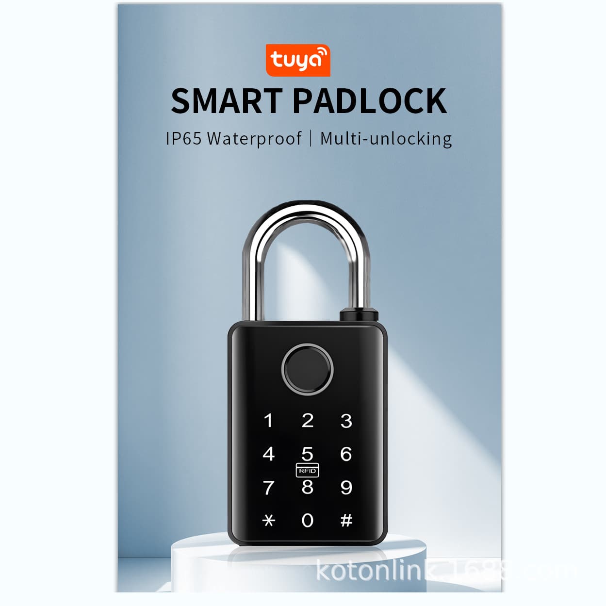 Smart padlock / Cross-border / TUYA fingerprint password card key / IP65 waterproof