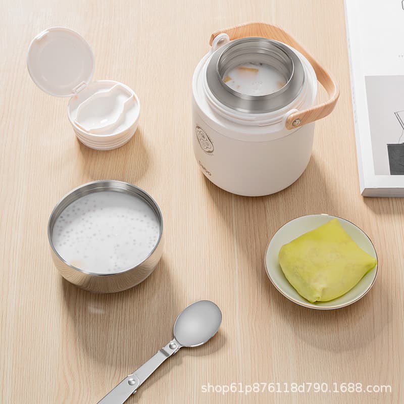 Debo Delbo Alisa Thermal Insulated Food Jar, Extra-long Heat Preservation Lunch Box for Women, Baby Food Container, Ideal for Students and Office Workers