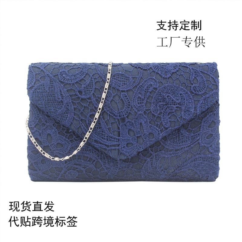 Classic Evening Bag European and American Fashion Silk Lace Women's Evening Bag Clutch Drop Shipping
