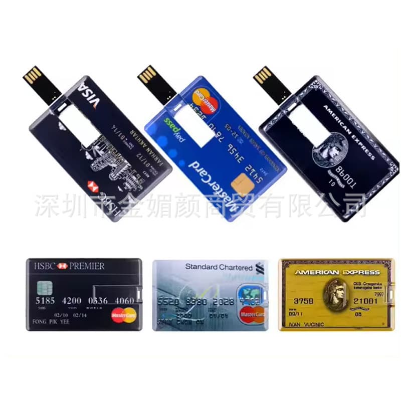 Card USB Drive for Corporate Events, Business Exhibitions, Promotional Name Card USB, Wedding Favor USB Pendrive