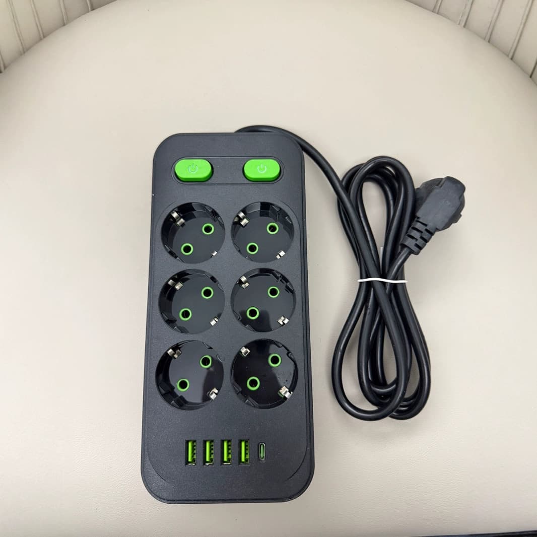 Russian Indonesian European EU standard two-pin round socket with USB TYPE-C, export socket