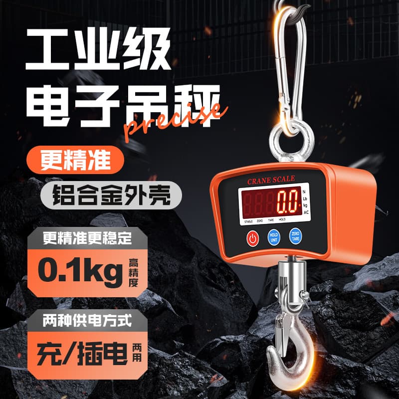 Foreign Trade Cross-Border OCS-B1 Direct Display Electronic Crane Scale 500kg 1000kg Industrial Hook Scale Crane Scale Electronic Scale