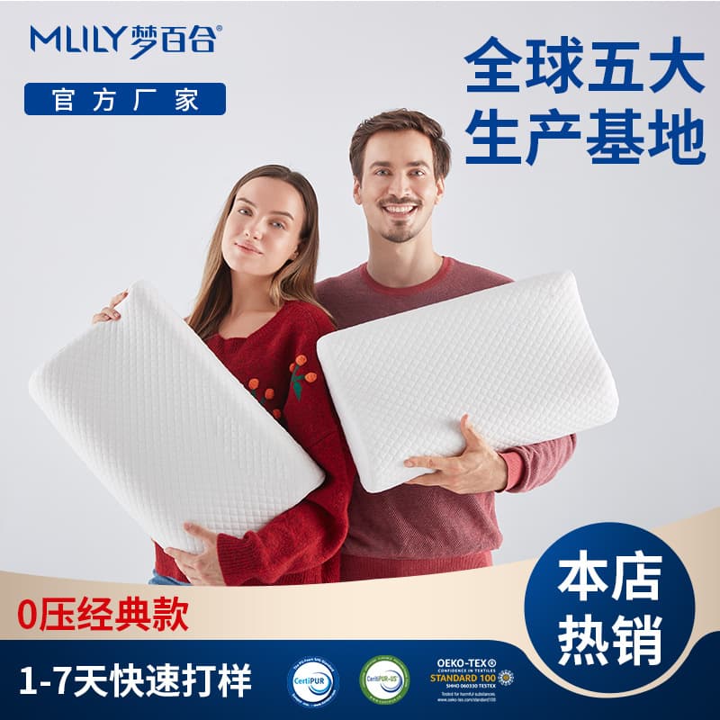 Dream Lily Factory Slow Rebound Zero Pressure Non-Temperature Sensing Memory Foam Adult Cervical Support Dormitory Bedroom Hotel Pillow
