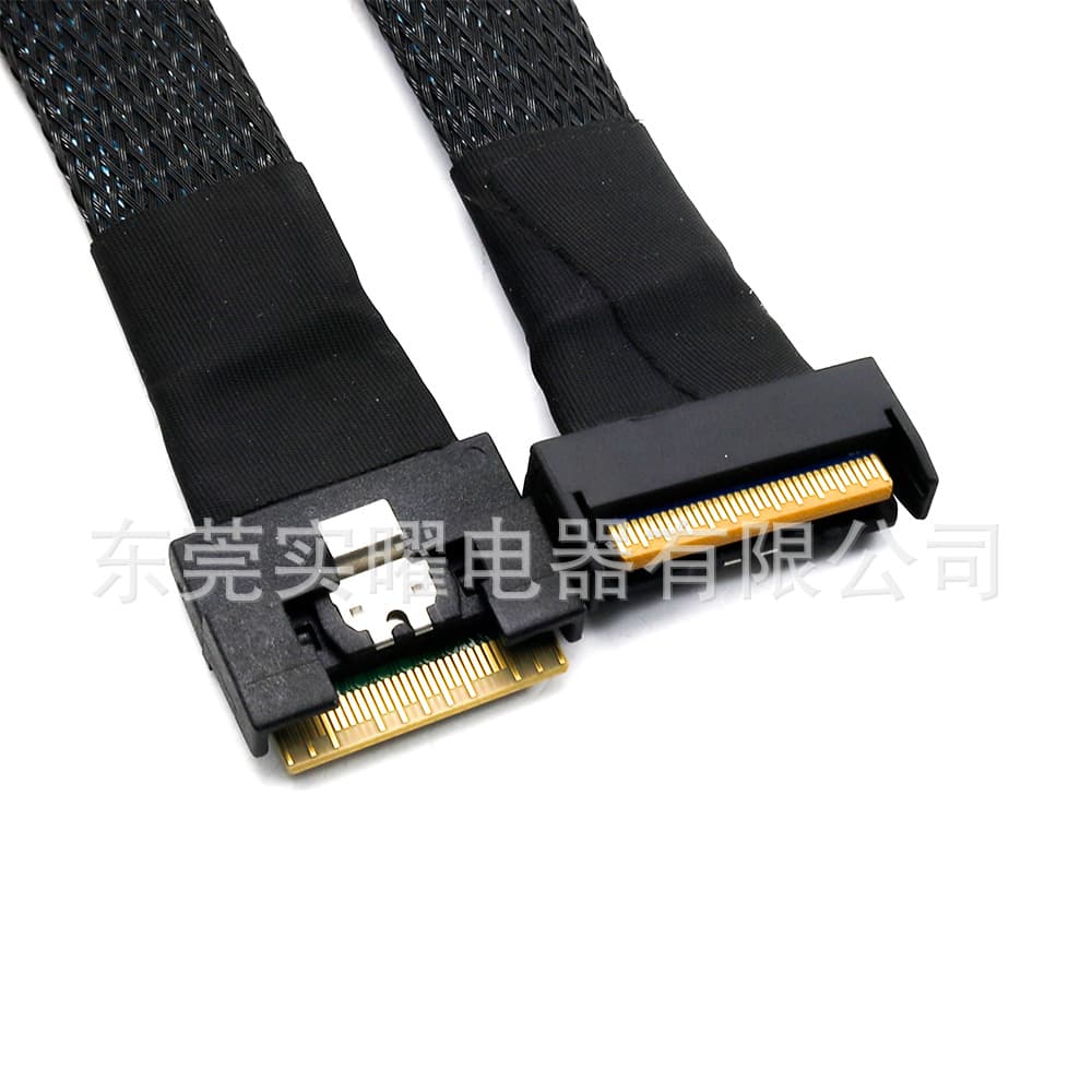 Slimline SAS SFF-8654 8i - 8 Lanes Mesh Braided Cable