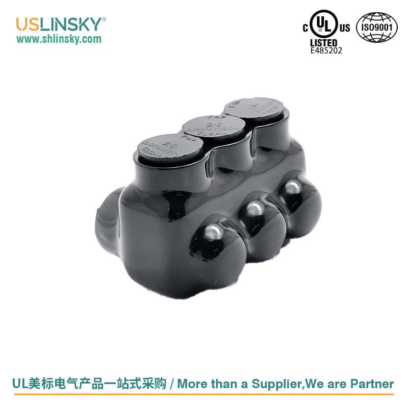 Uslinsky Insulated Multi-Core Cable Connector UL-Certified US Standard 2-14 Single-Sided Entry LICS2-2