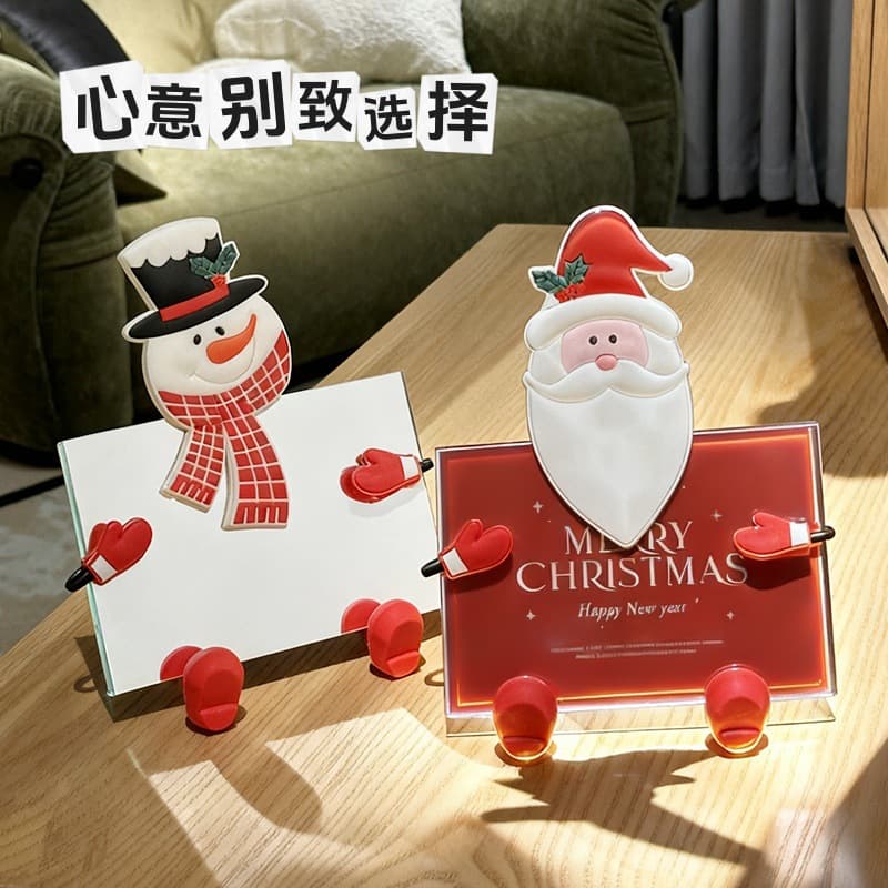 Cross-border Santa Claus Hugging Mirror Home Bedroom Dresser Bedside Photo Frame High-end Decorative Ornament