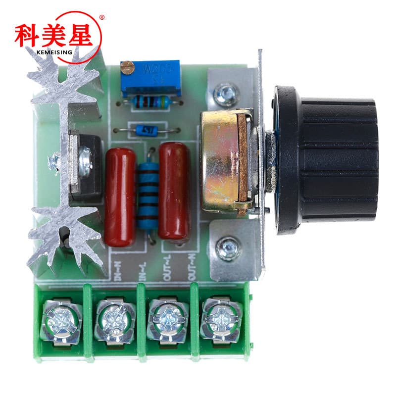 2000W Imported Thyristor Voltage Regulator, High-Power Electronic Speed Controller for Dimming, Speed, and Temperature Control