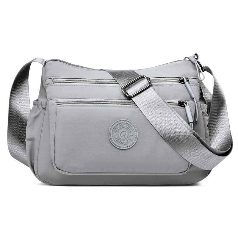 Multi-layer Casual Lightweight Shoulder Crossbody Bag for Women, Fashionable Simple Large Capacity Nylon Fabric Handbag