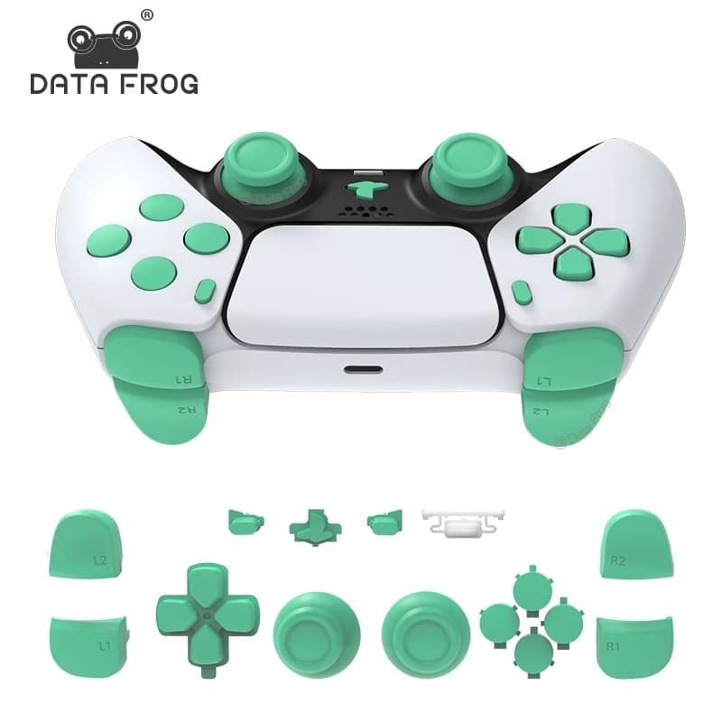 PS5 Controller Shell Replacement Parts - Flaxseed Face Button Housing Accessories for P5 Controller Repair Maintenance