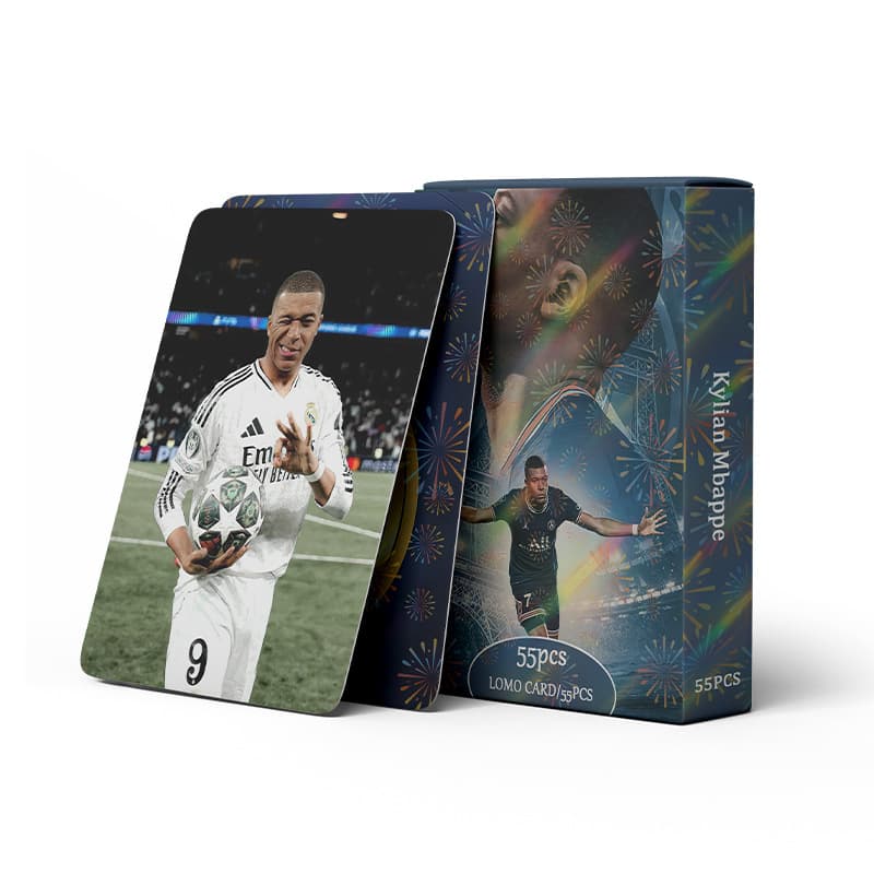 New 55-Piece Set of Mbappe Mini Cards, World Cup Football Star Photo Cards, Kpop Star Merchandise Lomo Cards