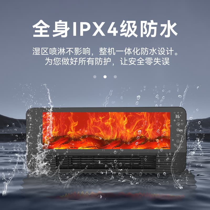 Cross-border Heater with Simulated Flame Fireplace Decoration, Indoor Home Fan Heater, Electric Heater Baseboard