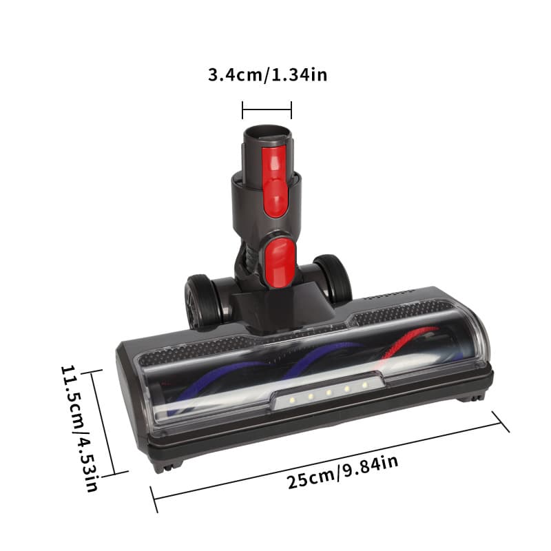 Compatible with Dyson vacuum cleaner accessories: motorized floor brush head (V7, V8, V10, V11), roller brush with LED.