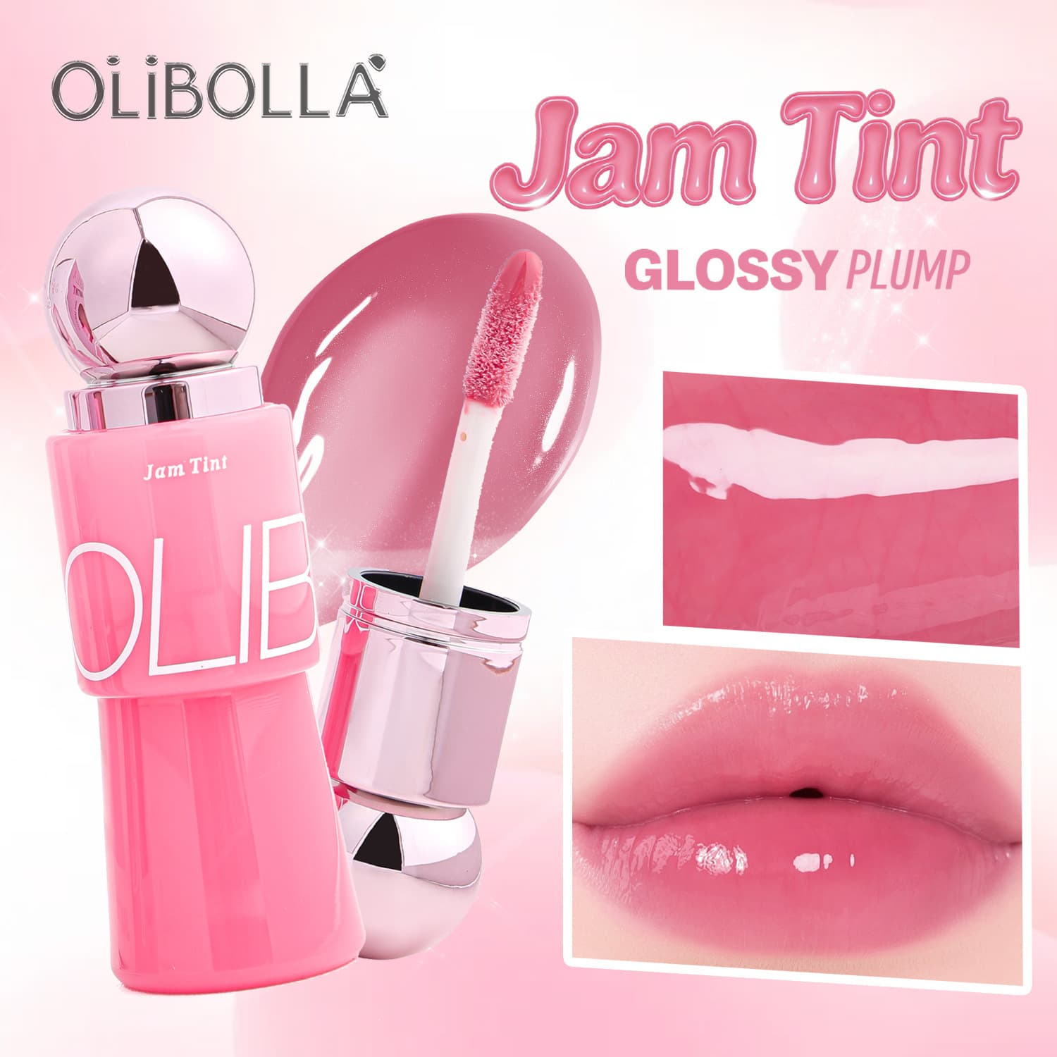 OLIBOLLA jam lip glaze mirror water gloss lip gloss moisturizing lip plumping lip gloss hot selling cross-border makeup spot
