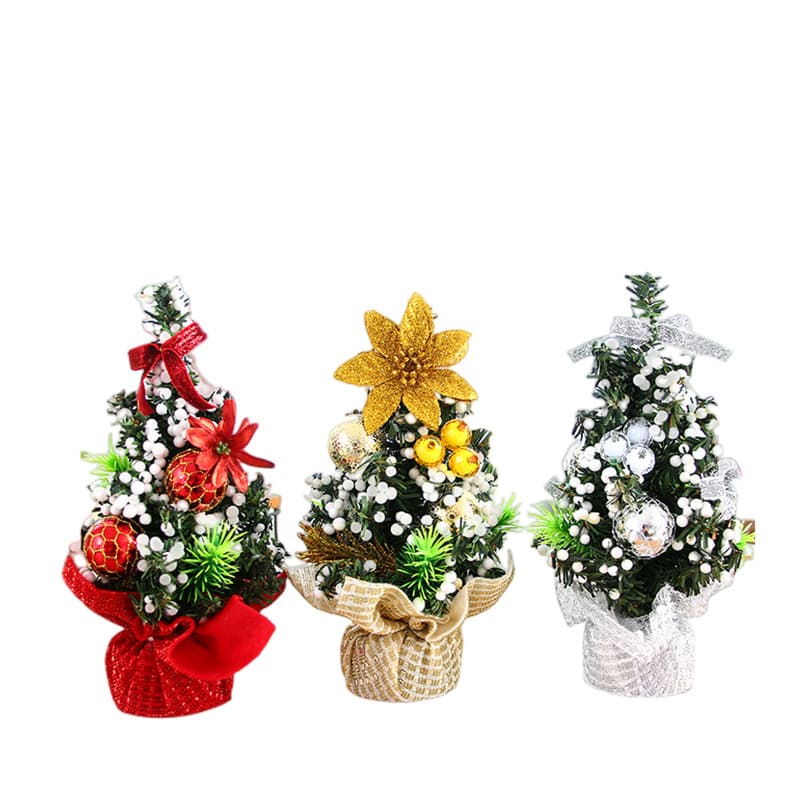 Miniature Christmas Tree Small Desktop Ornament Decorative Supplies 20cm New Style Christmas Tree Table Decorations