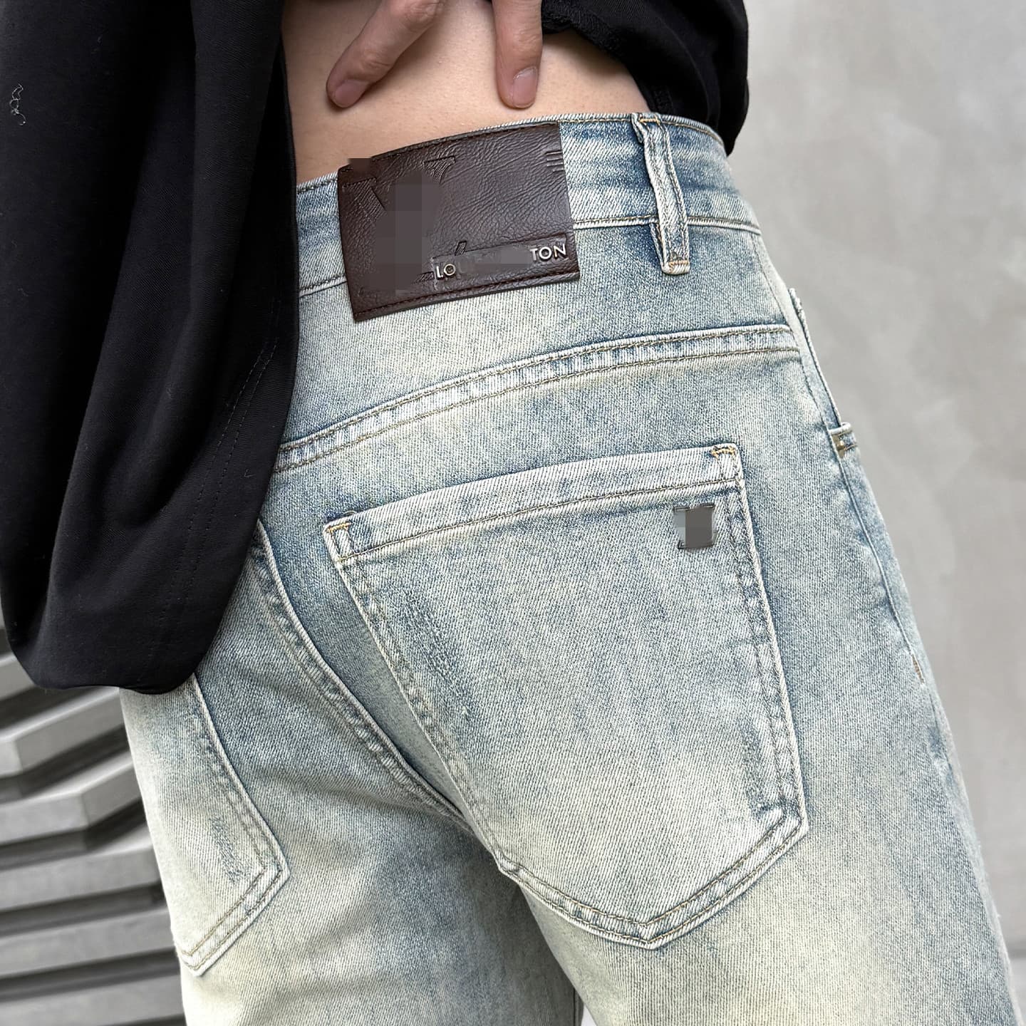 Guangzhou Xintang Men's Jeans American Style High-End Cross-Border European Straight Loose Wide Leg Viral Donkey Brand Pants