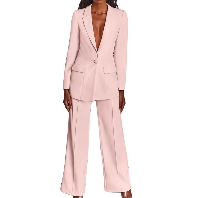 Amazon Cross-Border Europe & America 2025 Spring/Autumn Women's Fashion Casual Suit Sets, Professional Women's Suits