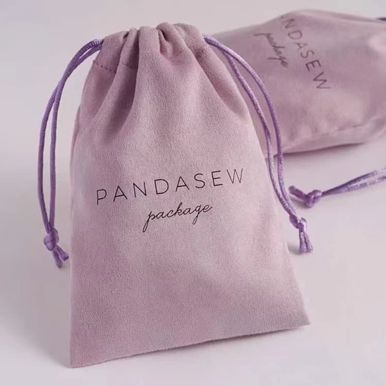 Source Factory Drawstring Microfiber Velvet Jewelry Packaging Storage Pouch Custom Logo Printing Available