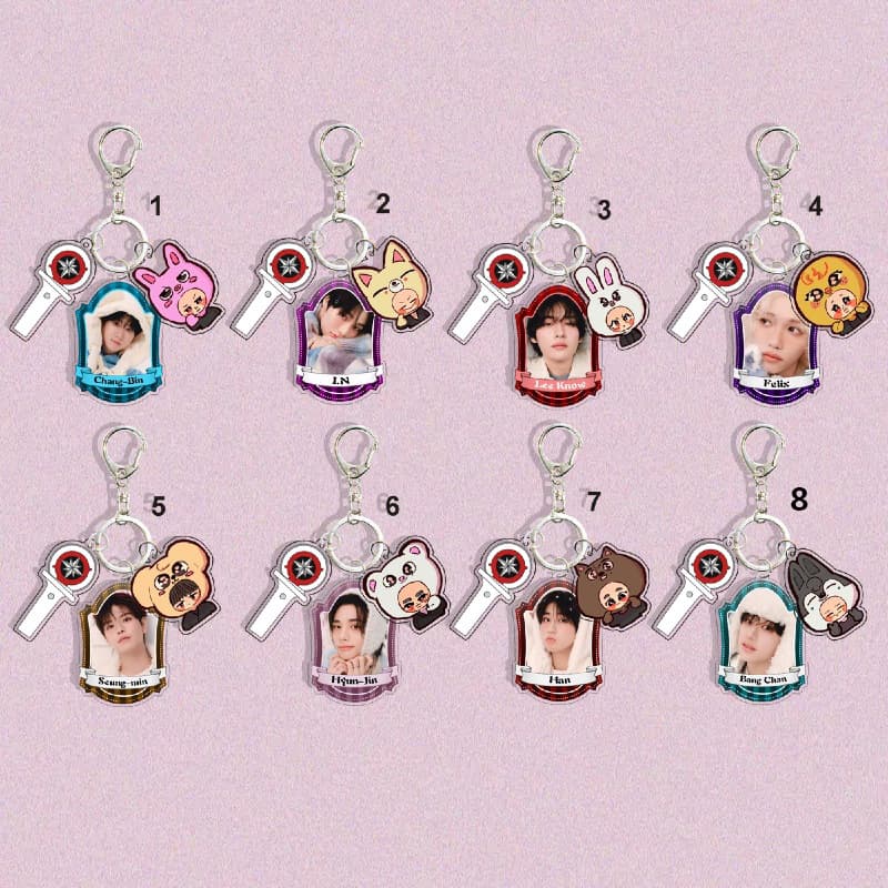 StrayKids Huang Xuanchen and Li Longfu (HOP) peripheral acrylic pendant bag keychain 1166